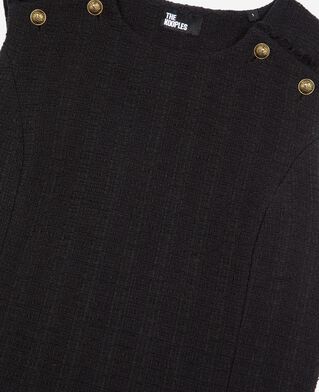 The Kooples WOMEN BLACK black tweed top