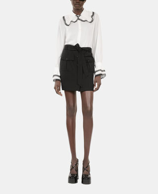 The Kooples WOMEN BLACK short black skirt