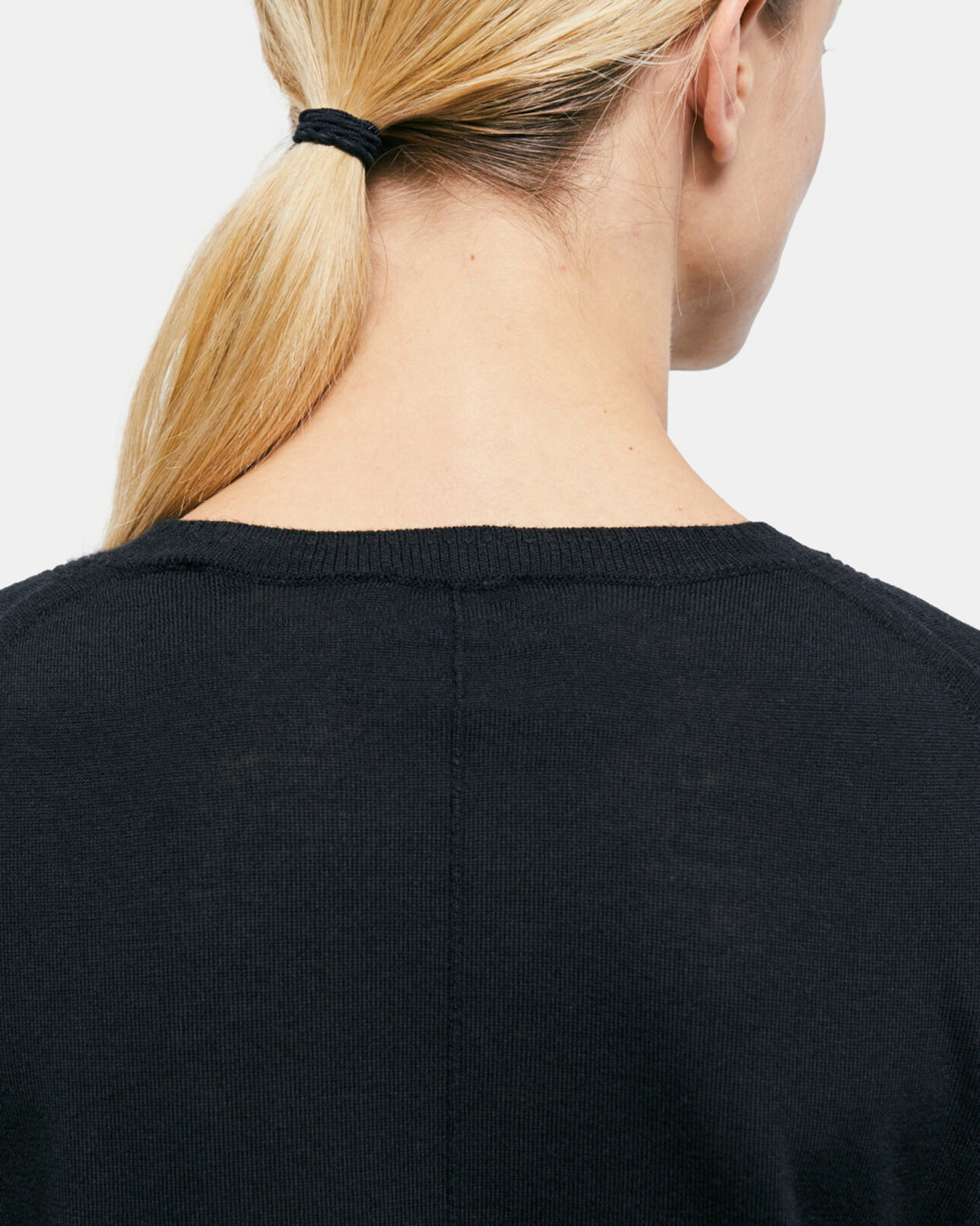 The Kooples FEMME BLACK pull fin mérinos noir