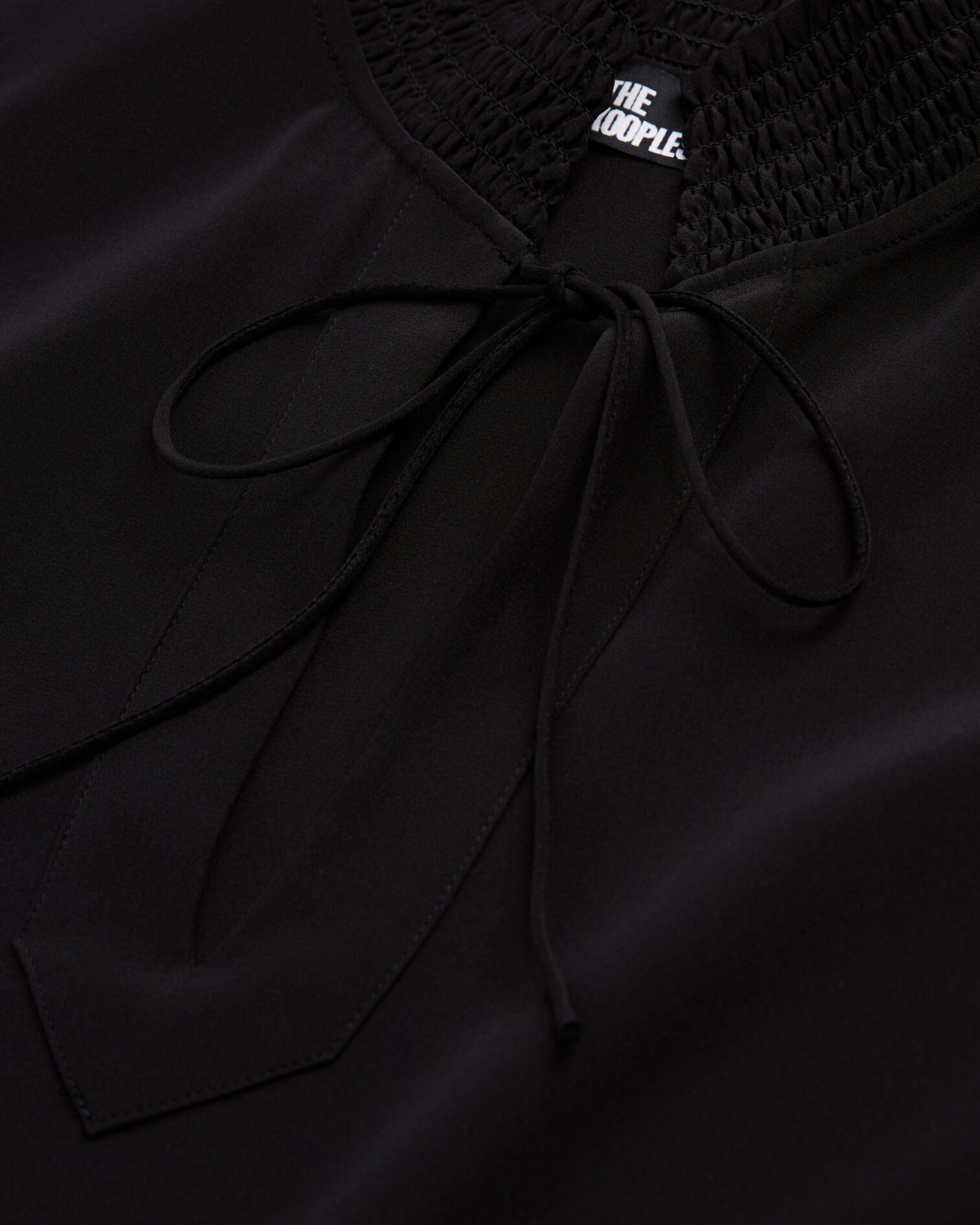 Black silk blouse, BLACK, hi-res image number null