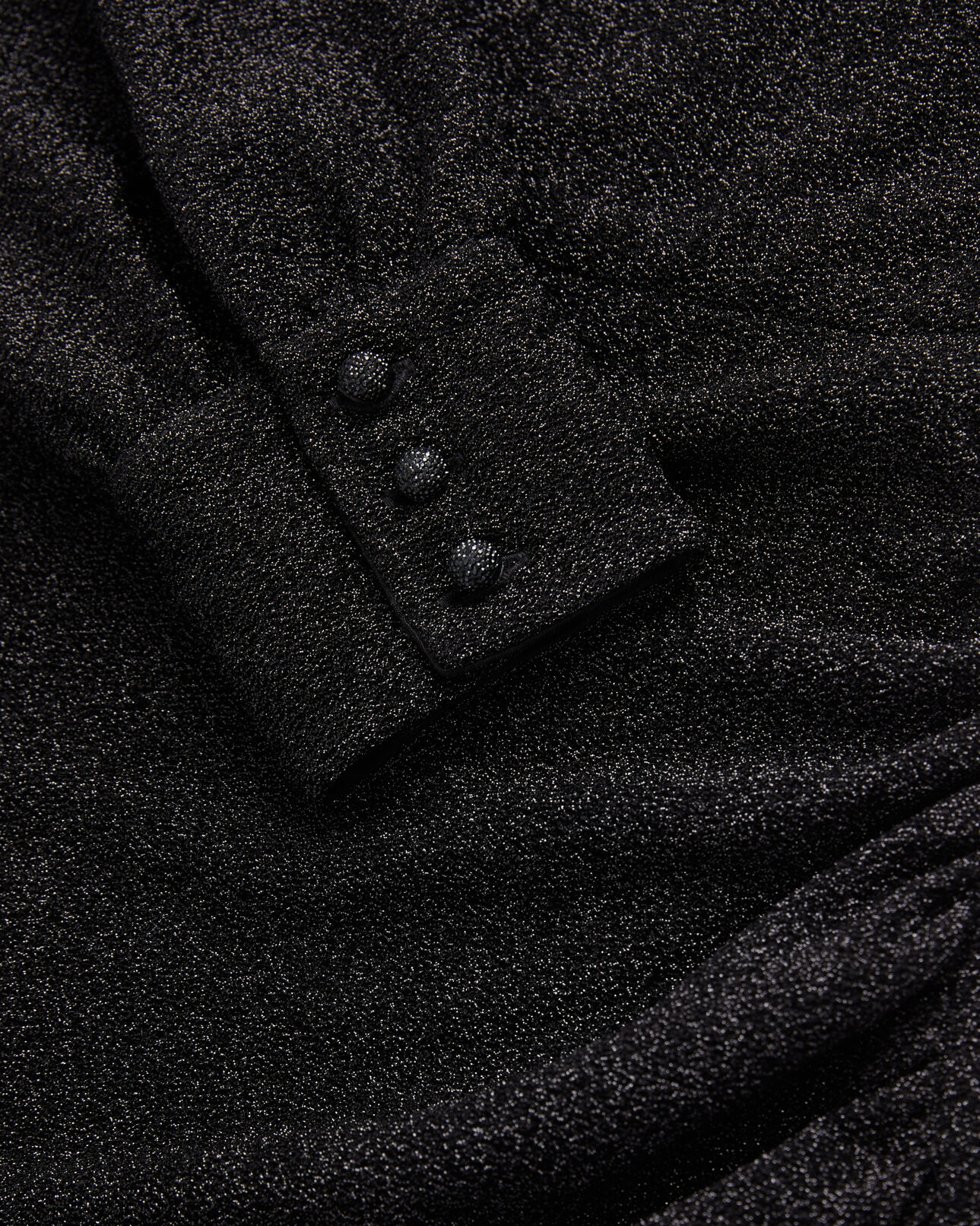 The Kooples WOMEN BLACK short black glitter effect dress