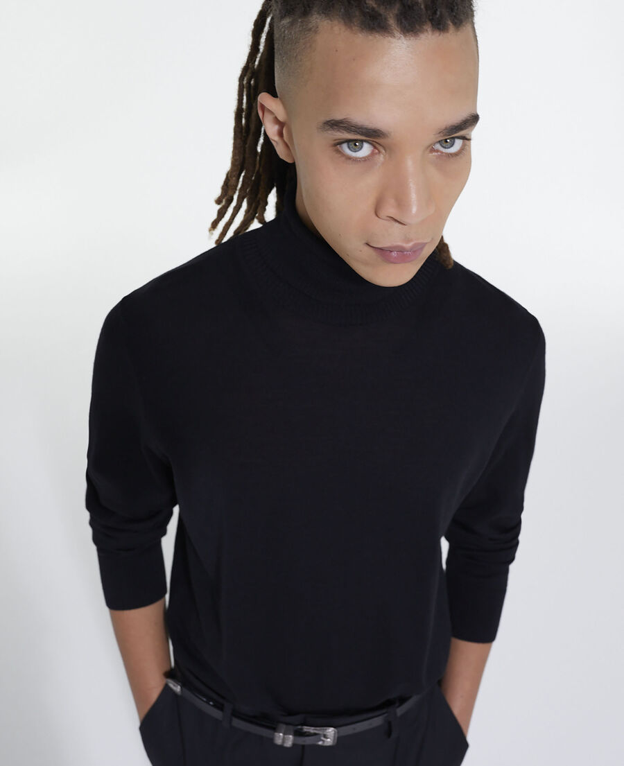 black merino sweater