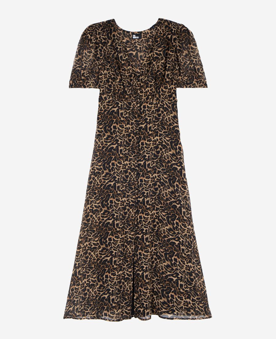 The Kooples WOMEN LEOPARD long leopard dress