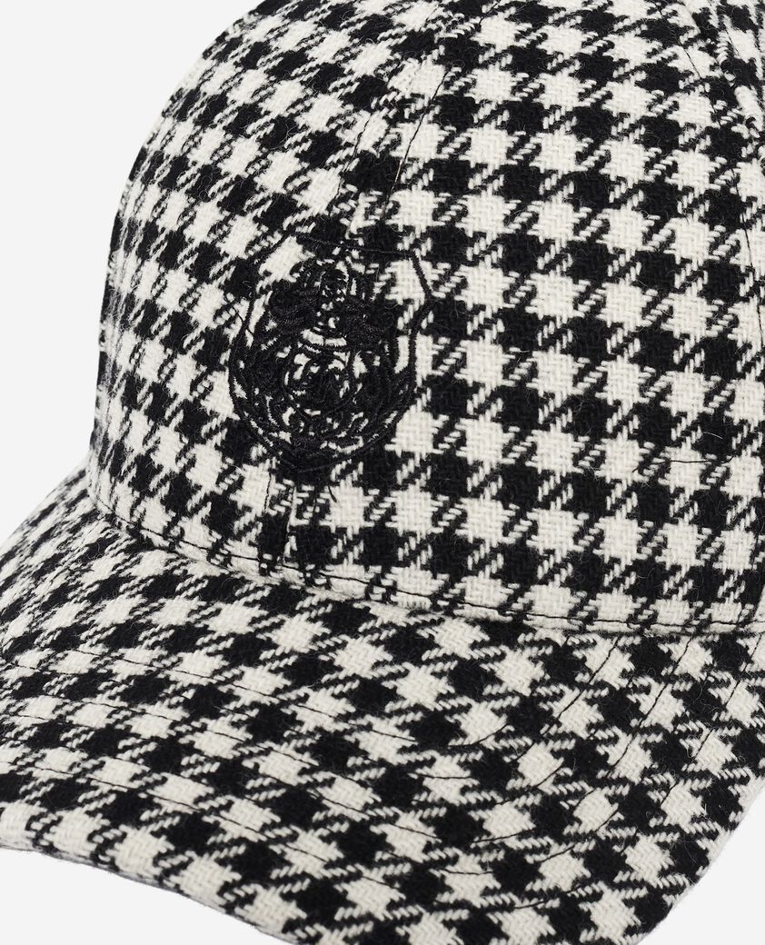 The Kooples M PIED DE POULE black houndstooth wool cap