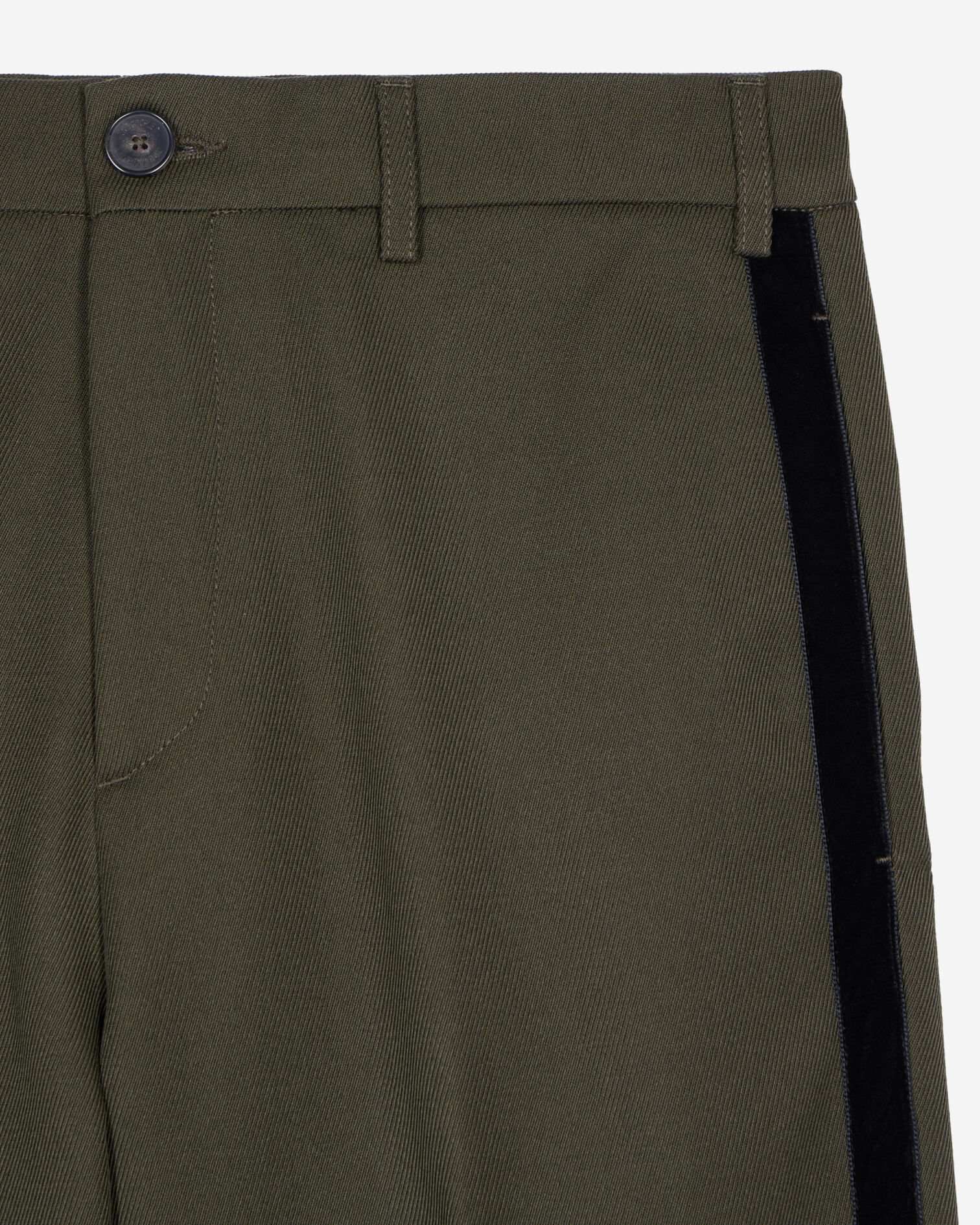 Pantalón ancho mezcla lana caqui, KAKI, hi-res image number null