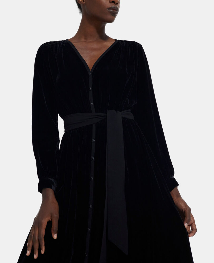 long black velvet dress