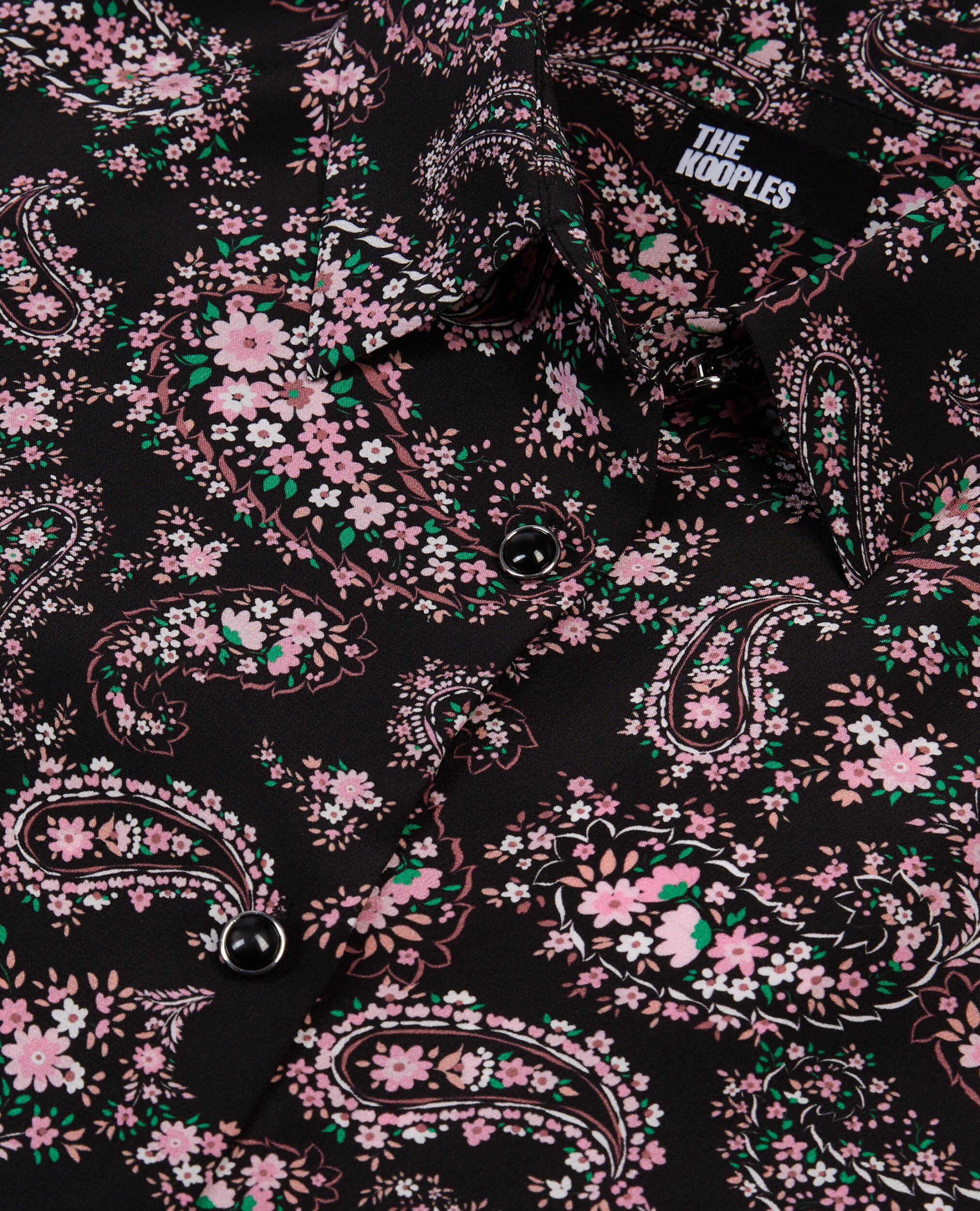 Printed shirt, BLACK / PINK, hi-res image number null