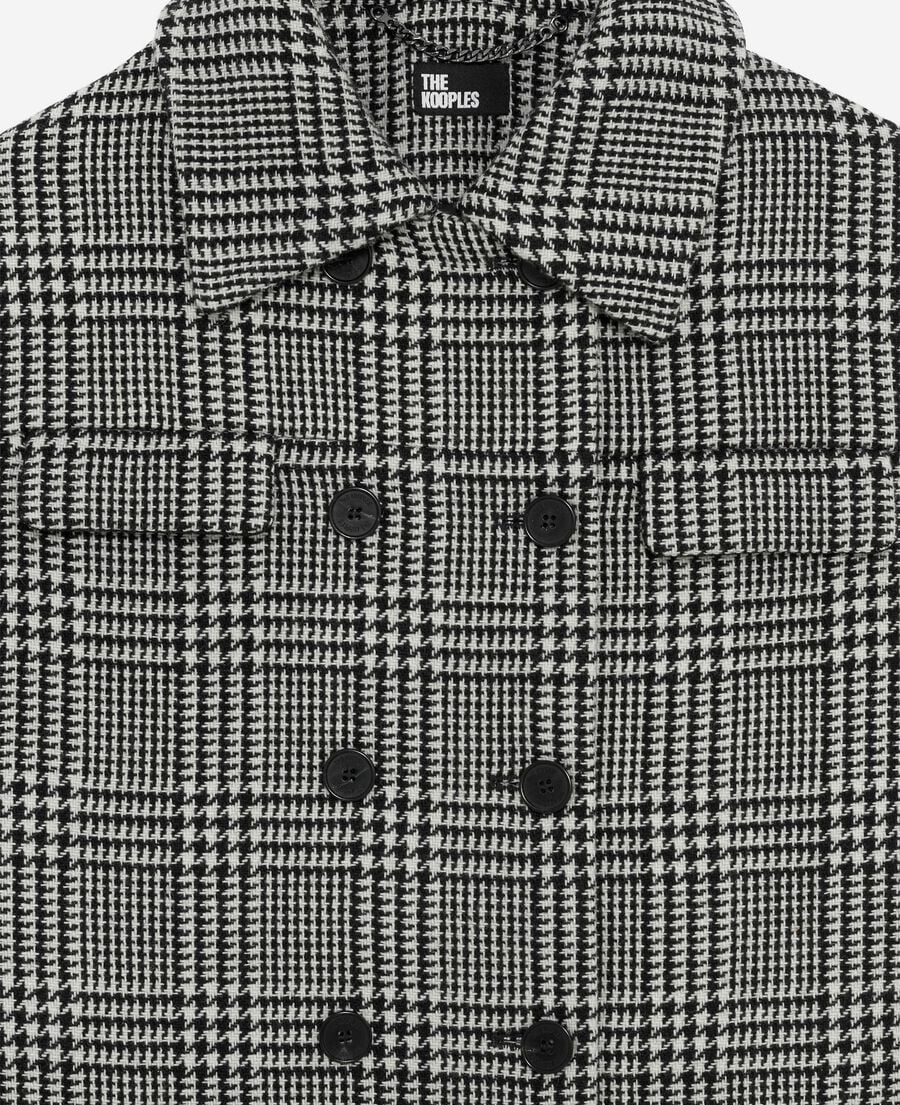 The Kooples DAMEN BLACK GREY jacke mit prince of wales-muster in schwarz und wei&szlig;