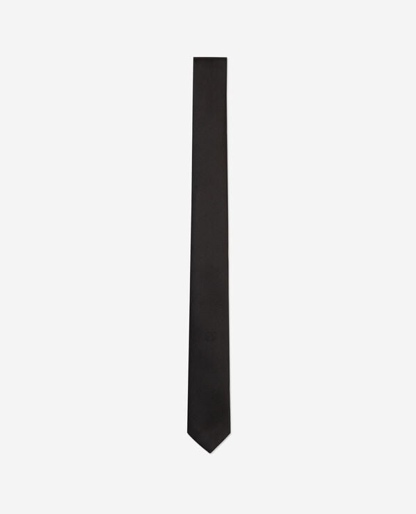 The Kooples HOMME BLACK cravate en soie noire