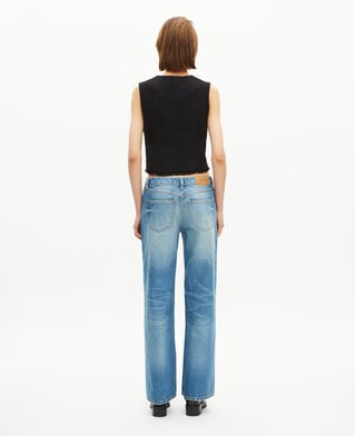 The Kooples FEMME BLACK top en tweed noir