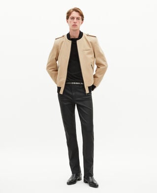 The Kooples H BEIGE beige cotton teddy jacket
