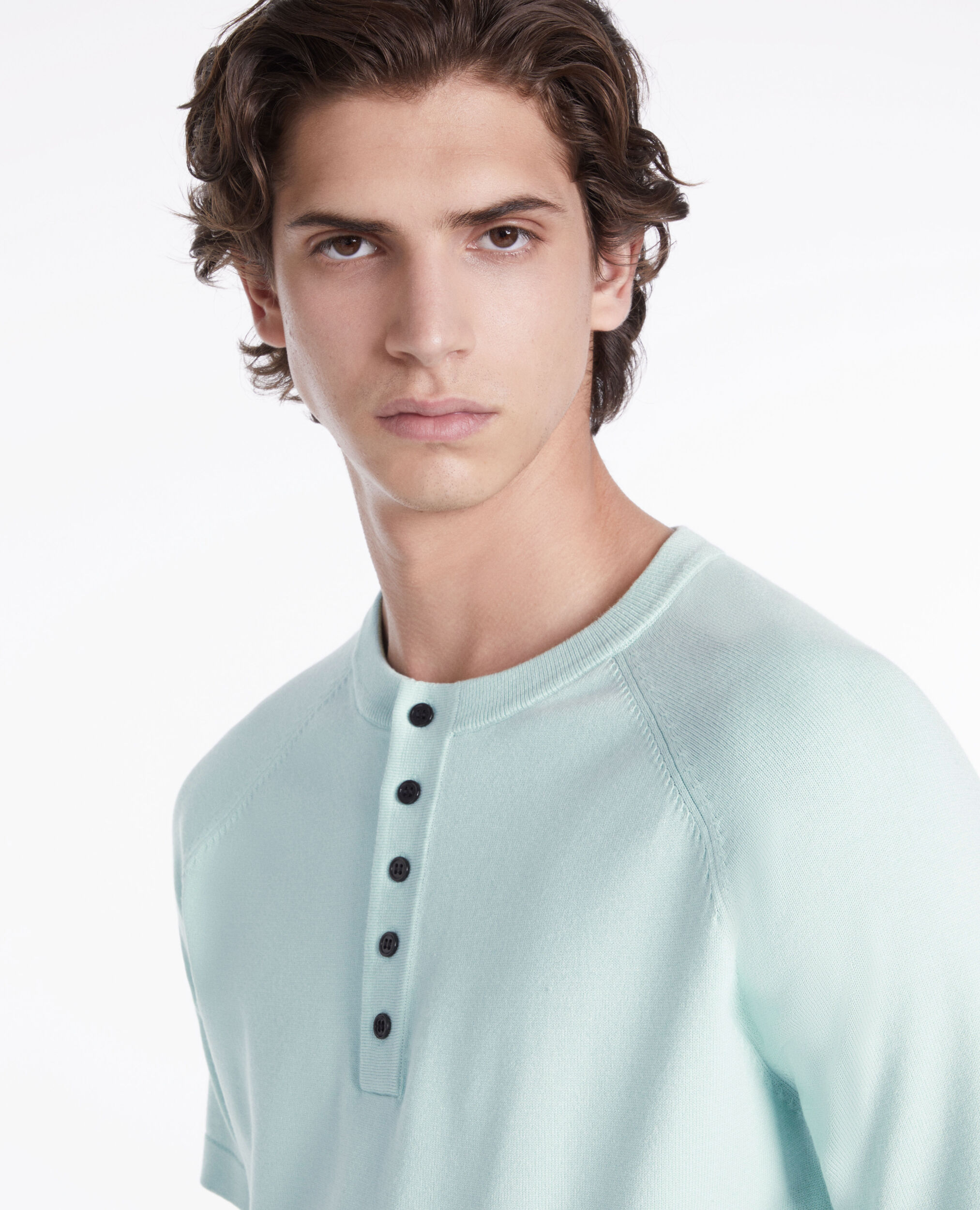 Men's green knit t-shirt | The Kooples - US
