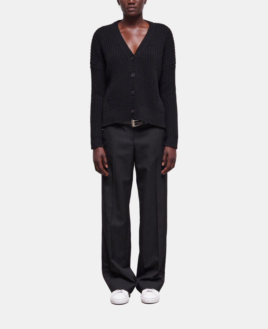 cardigan en laine noir