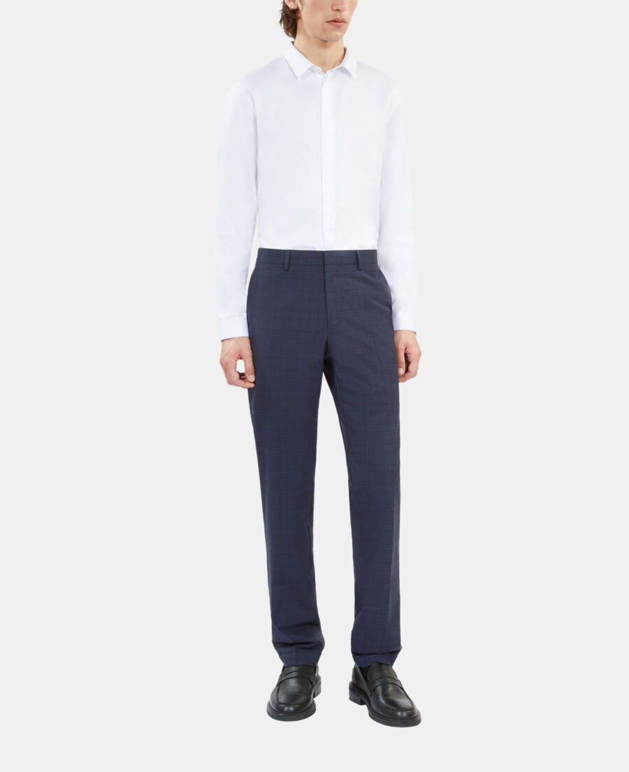 The Kooples H NAVY navy blue prince of wales wool suit trousers