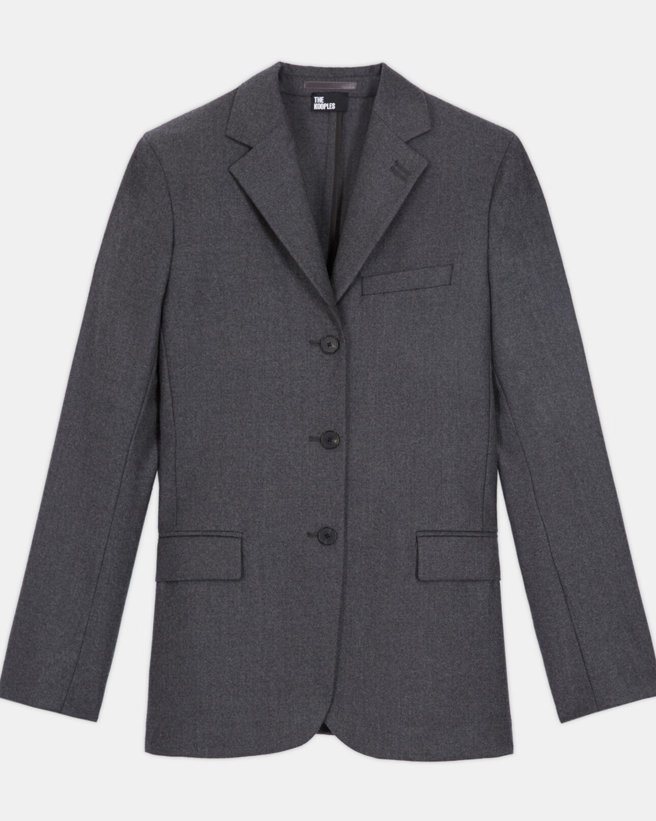 The Kooples DAMEN GREY graue anzugjacke aus wolle