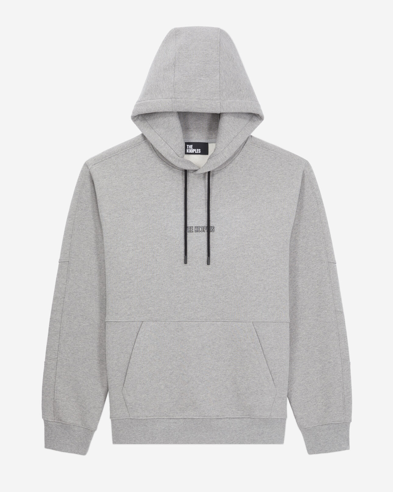 The Kooples MEN GREY MELANGE men's grey biker hoodie