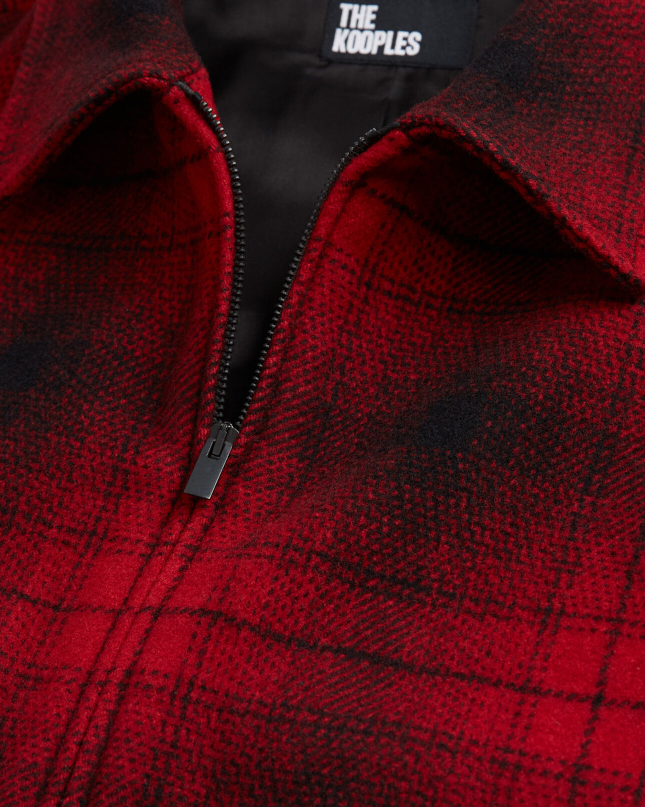 The Kooples MEN RED / BLACK wool jacket with check motif