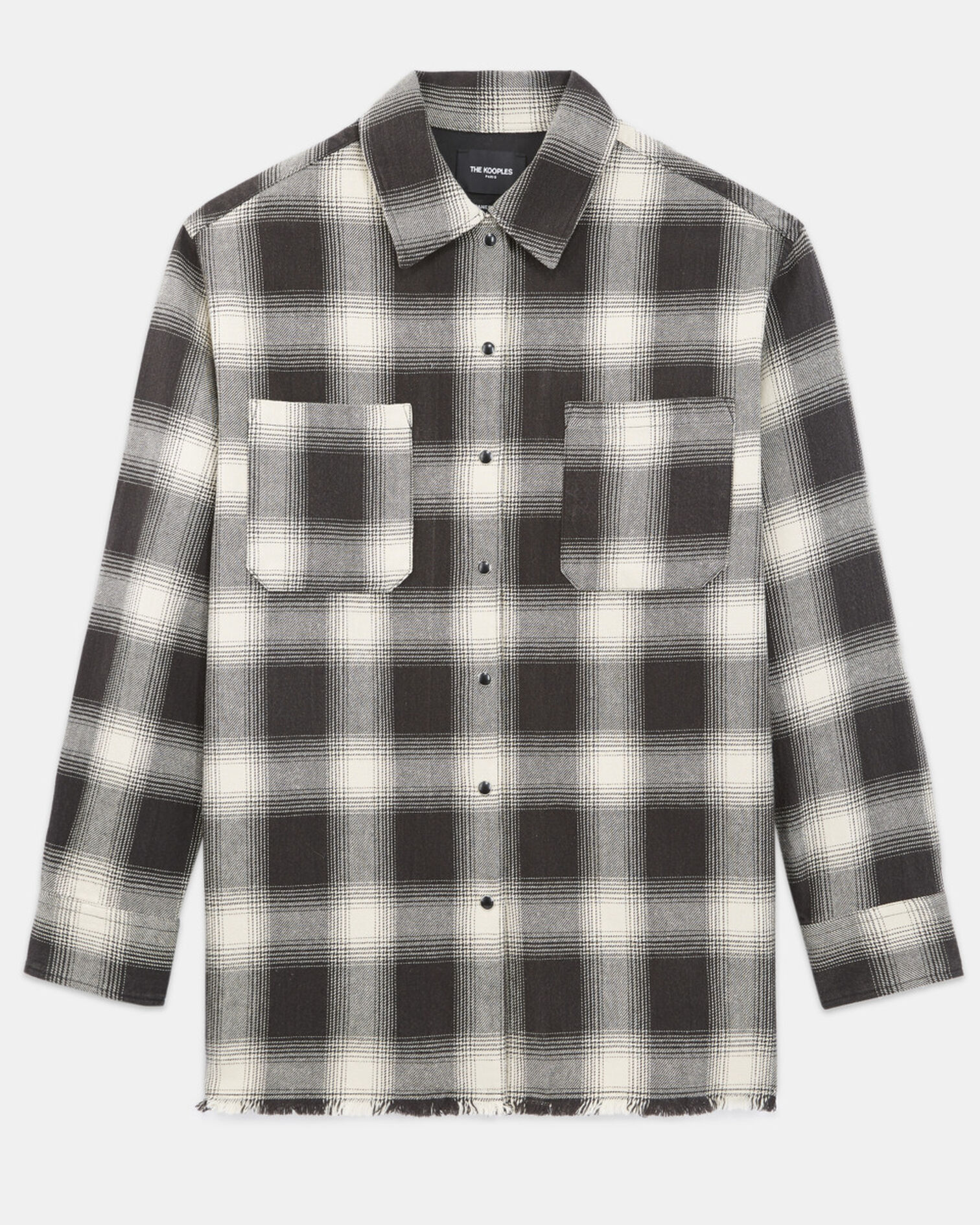 Hemd ecru und schwarz Oversize Karomuster, ECRU BLACK, hi-res image number null