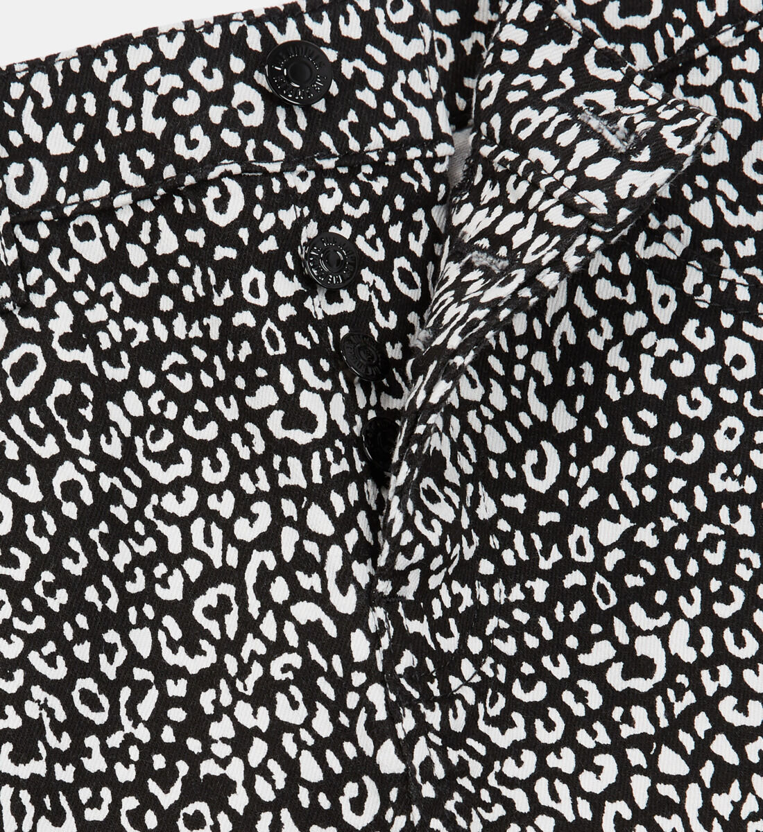 Black leopard jeans sales