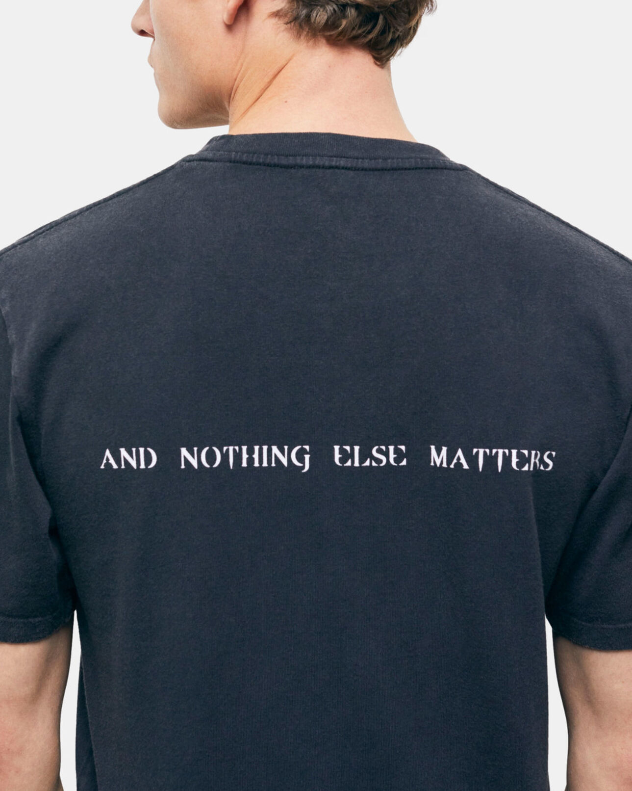 The Kooples HOMME BLACK WASHED t-shirt logo the kooples noir