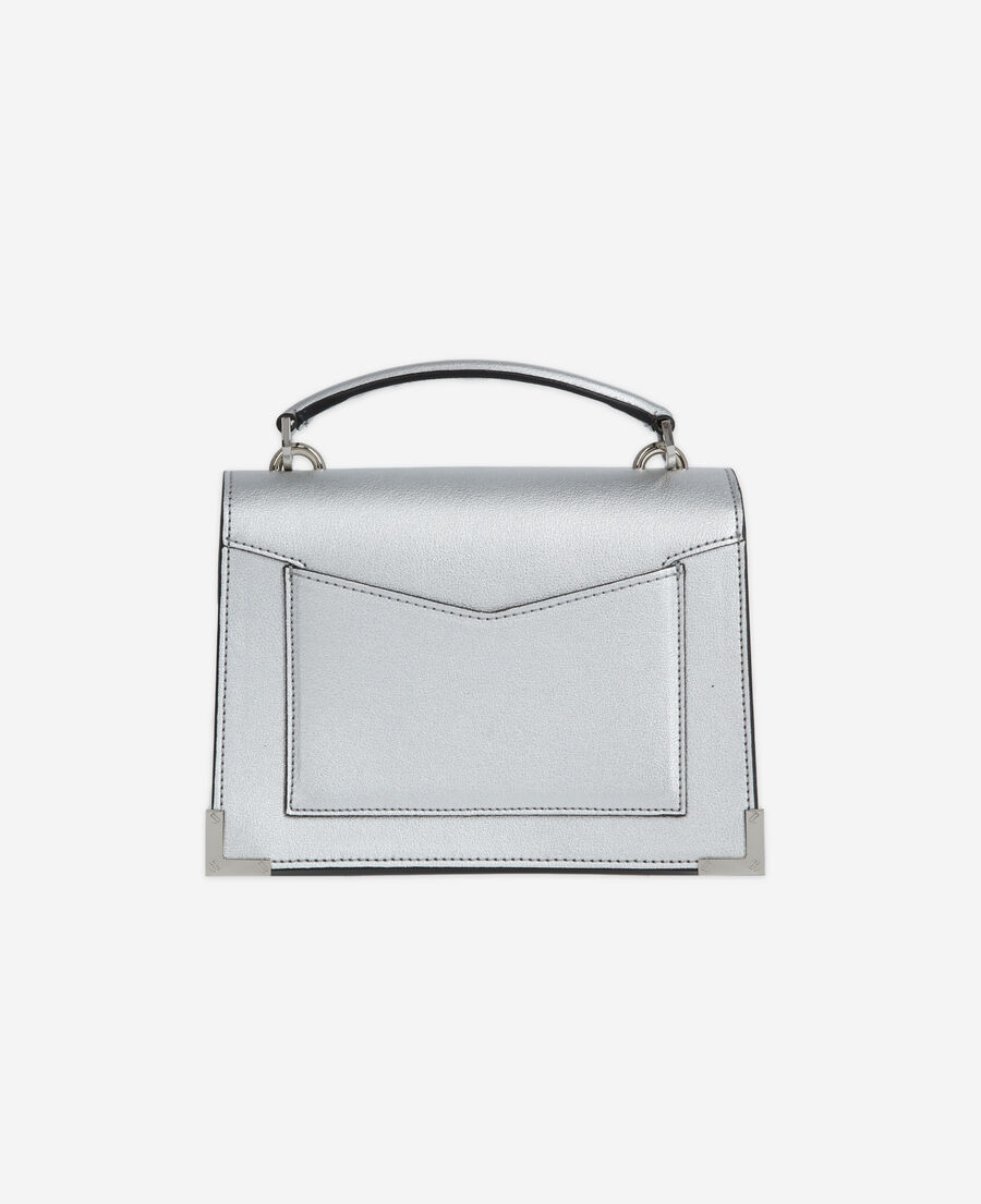 small emily bag in silver leather