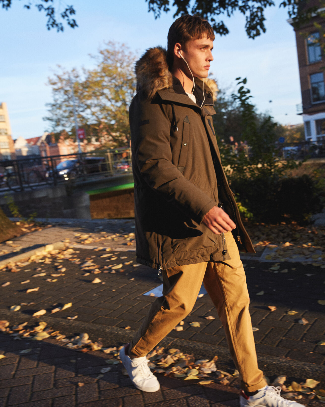 The Kooples MEN KAKI oversized khaki parka