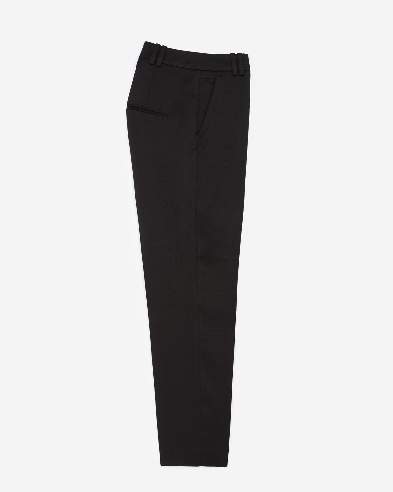 The Kooples WOMEN BLACK formal black pants in textured fabric