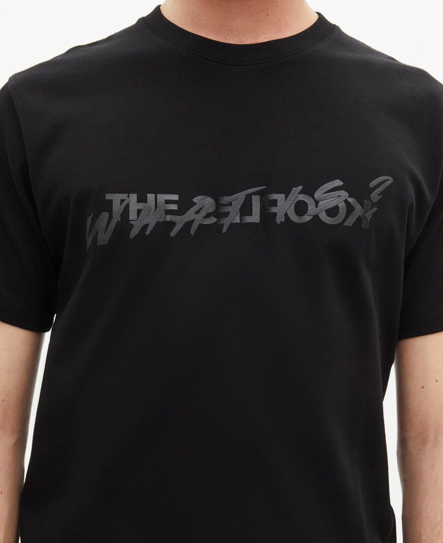 The Kooples MEN BLACK men's black what is t-shirt