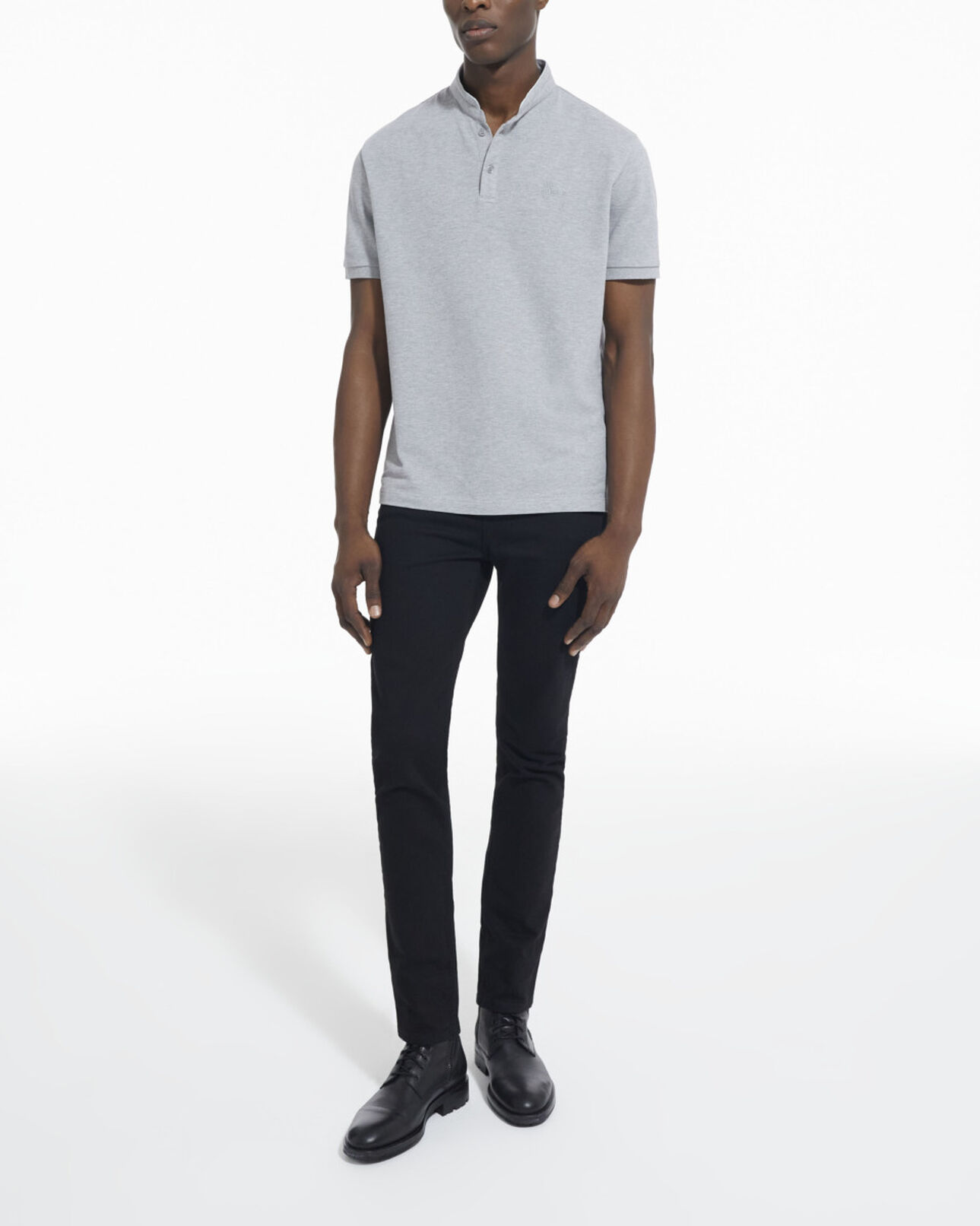 The Kooples MEN GREY MELANGE gray polo