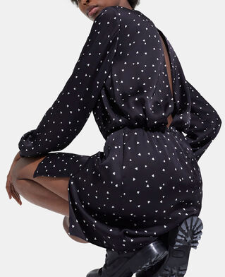 The Kooples WOMEN BLACK short dress with heart print