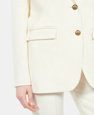 The Kooples FEMME ECRU veste tailleur en laine &eacute;crue