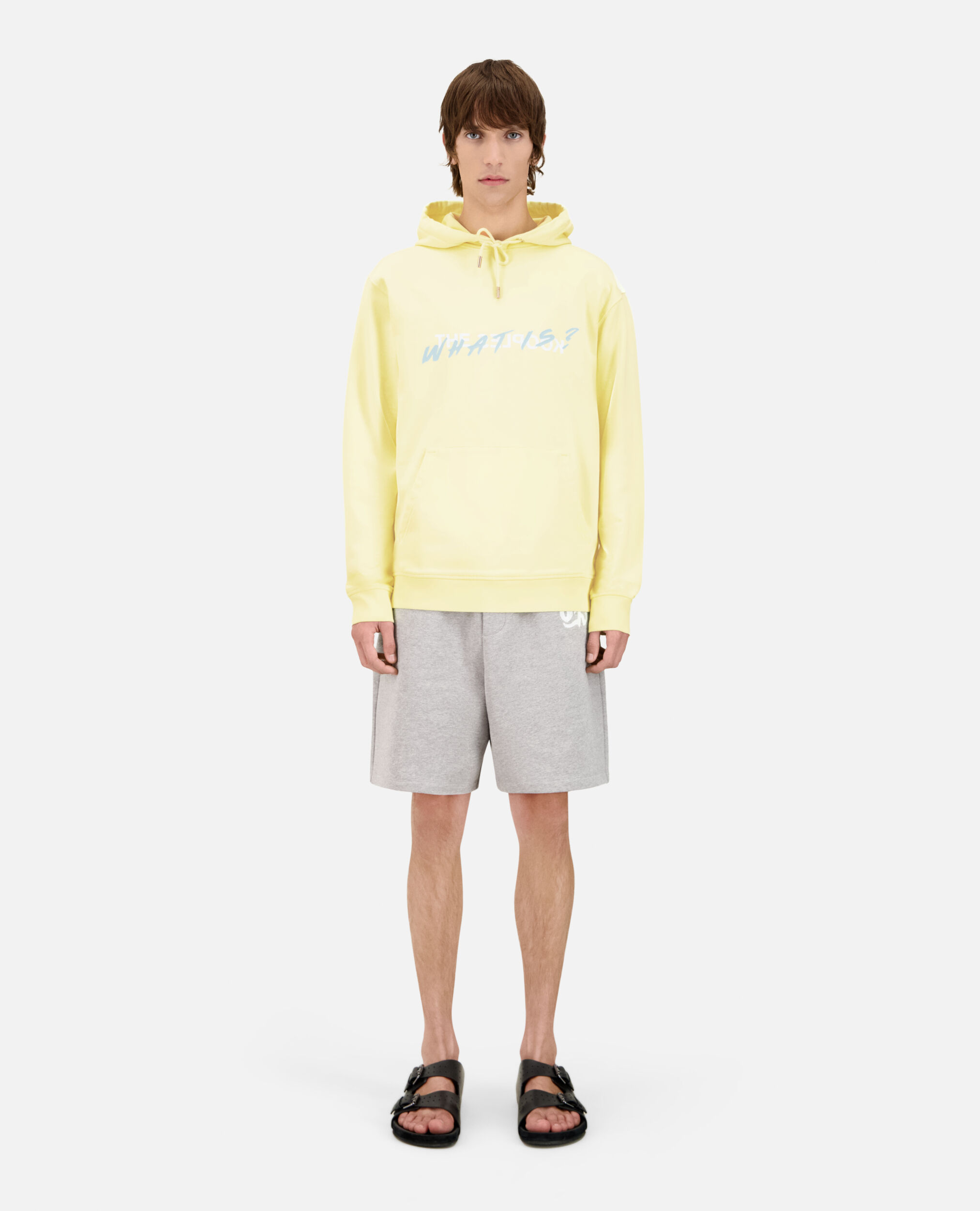 Sweatshirt à capuche What is jaune, BRIGHT YELLOW, hi-res image number null