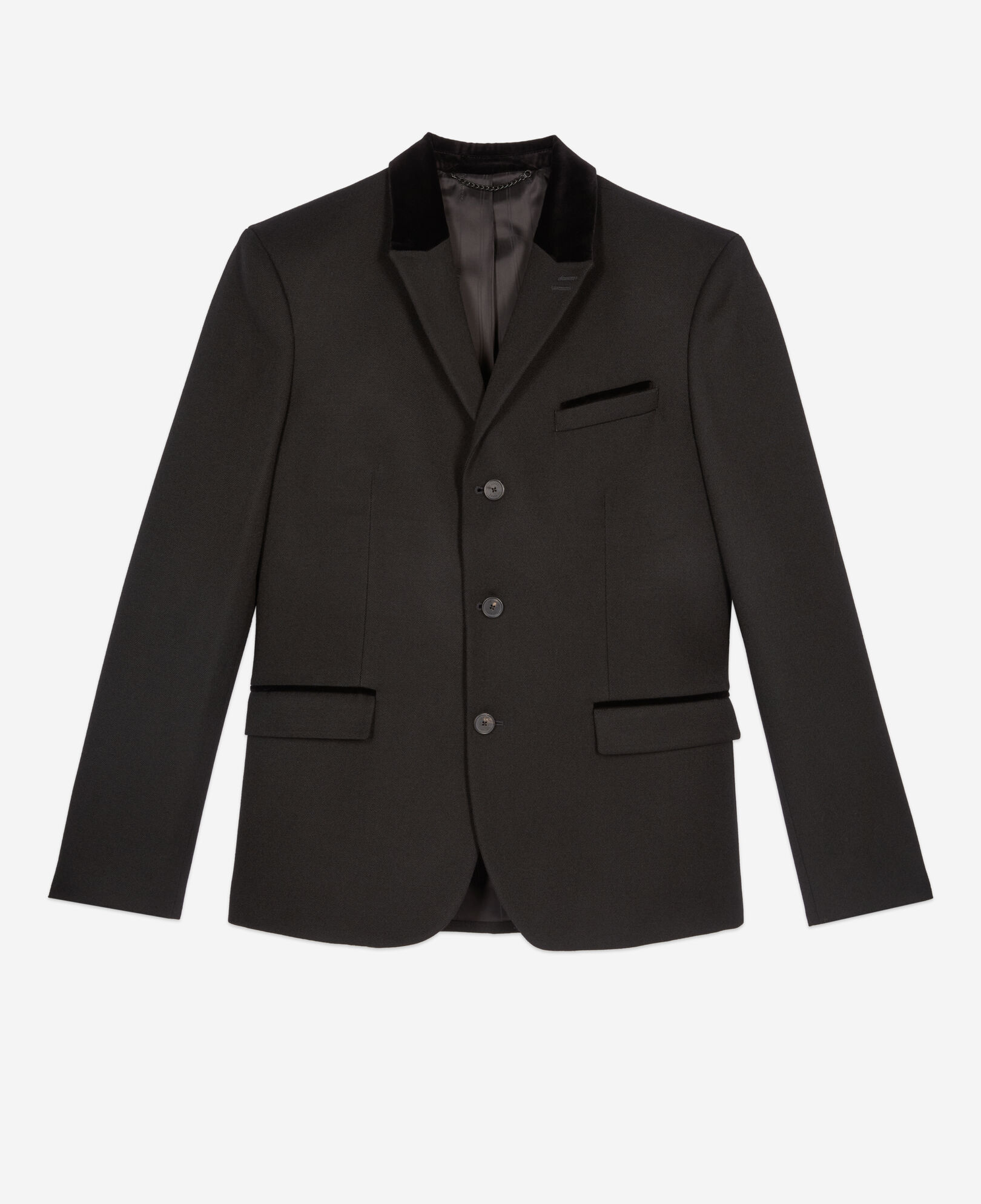 The Kooples HOMME BLACK blazer en laine noire
