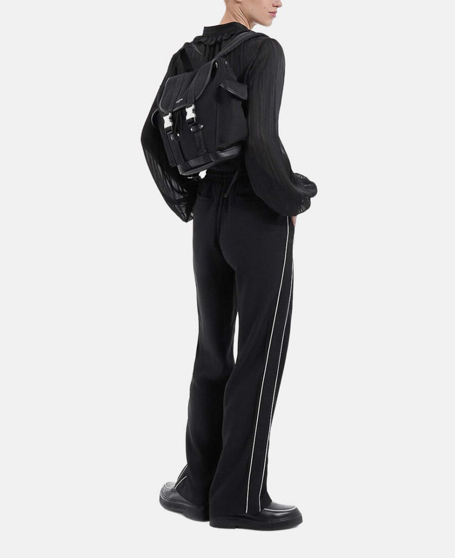 Black technical backpack with side pockets The Kooples