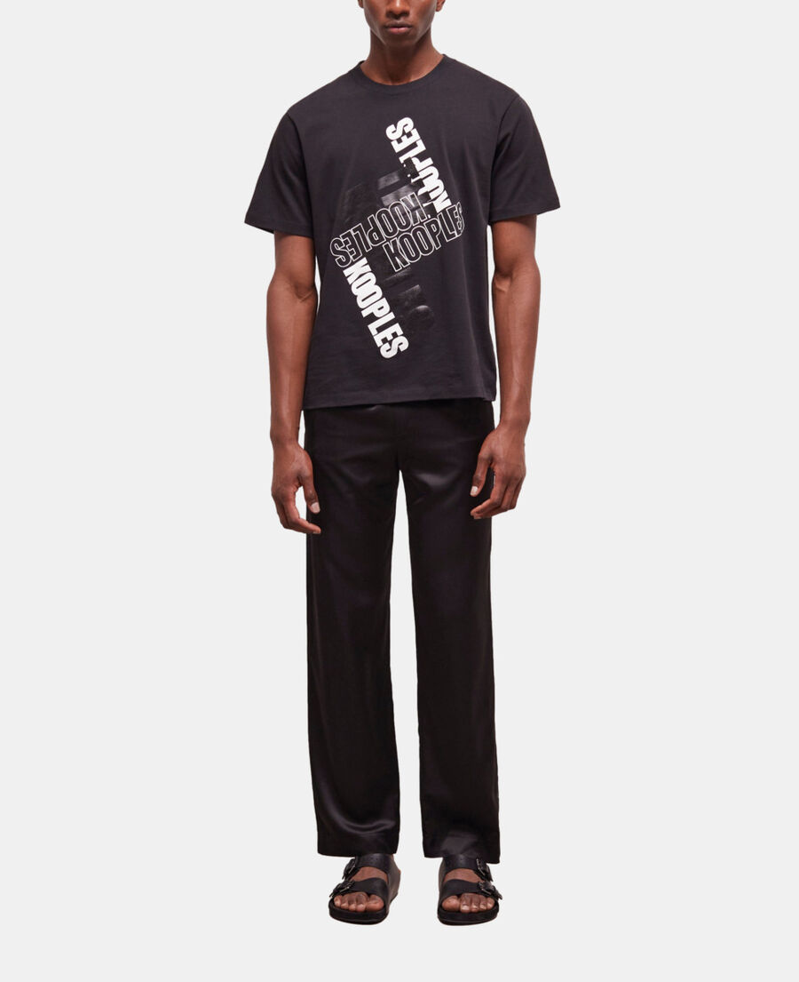 t-shirt homme logo the kooples noir