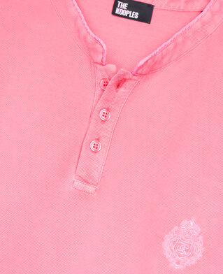 The Kooples H SWEET PINK pink piqué cotton polo t-shirt