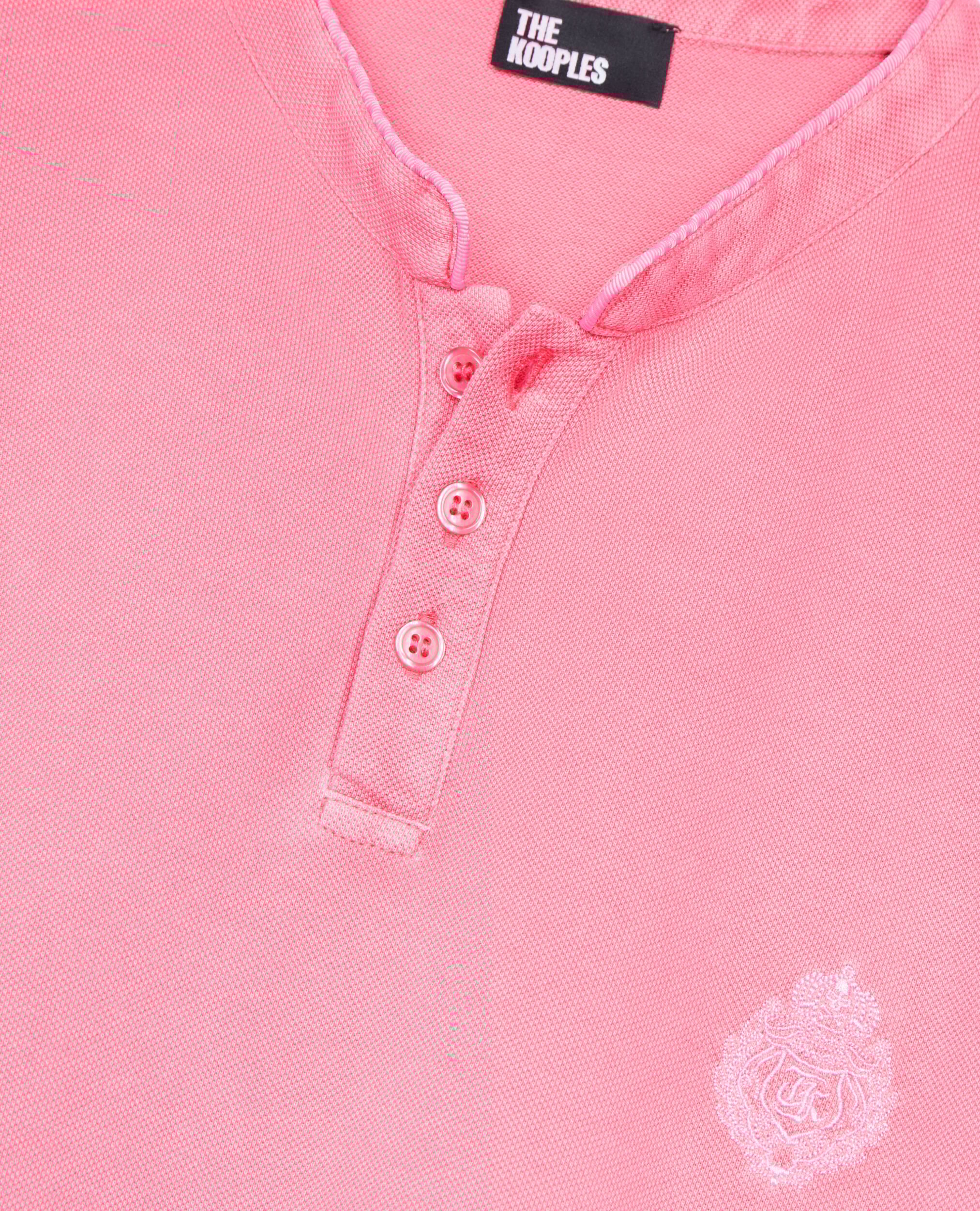 Pink piqué cotton polo t-shirt, SWEET PINK, hi-res image number null