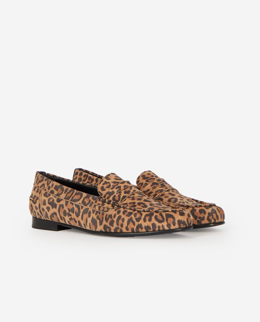 The Kooples WOMEN LEOPARD leopard print leather loafers