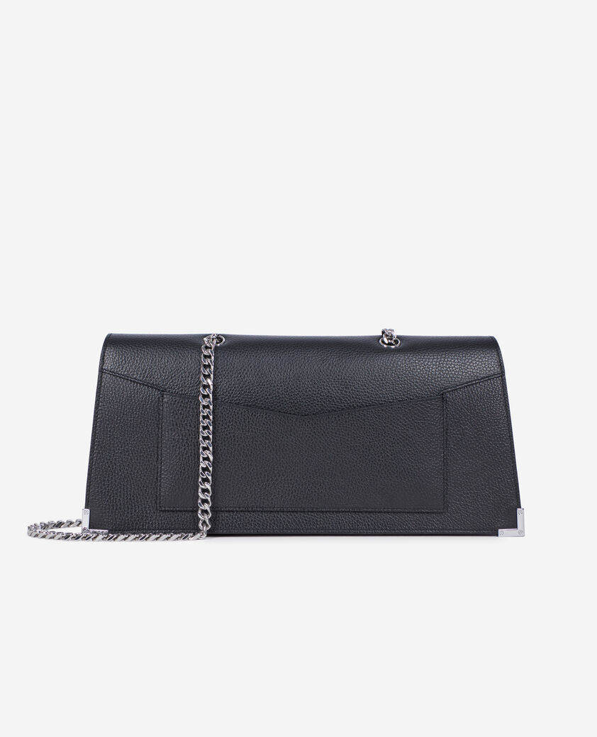 The Kooples FEMME BLACK sac emily long en cuir noir 