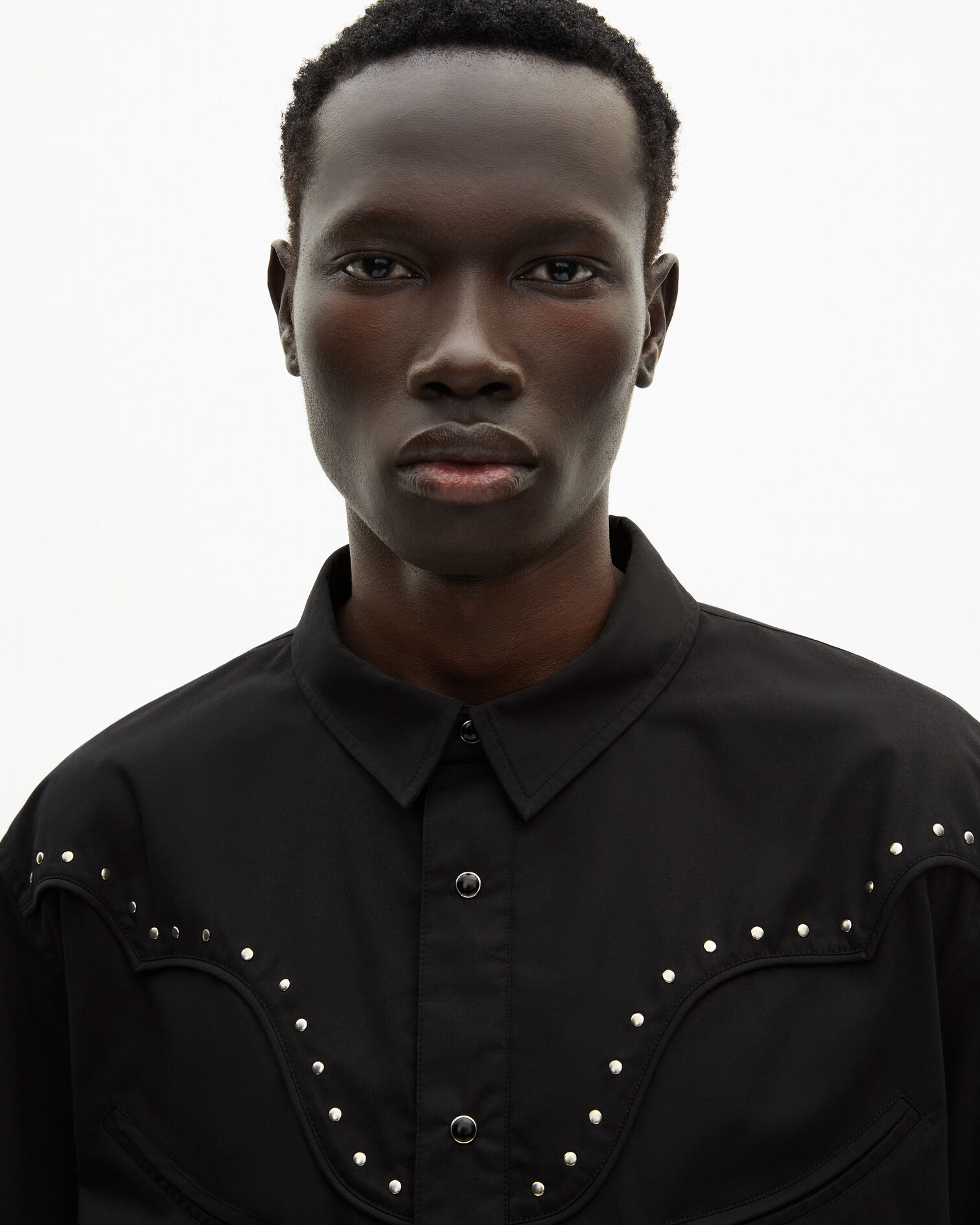 Black western shirt, BLACK, hi-res image number null