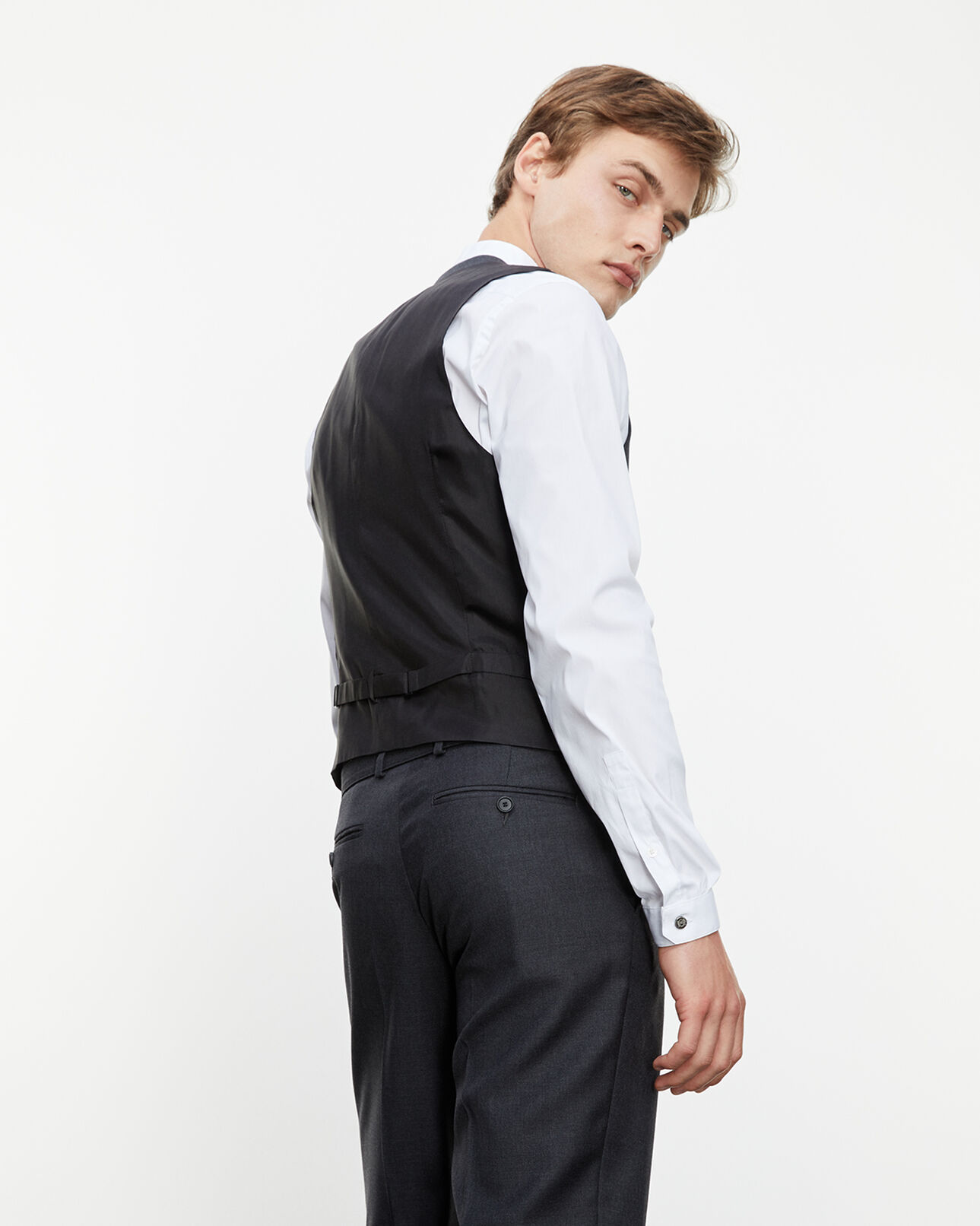 The Kooples H GREY gray suit waistcoat