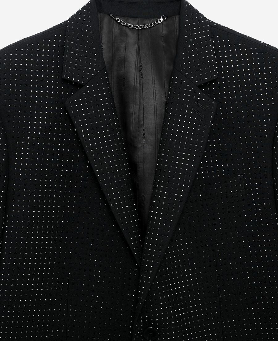 The Kooples HOMME BLACK veste à strass noire