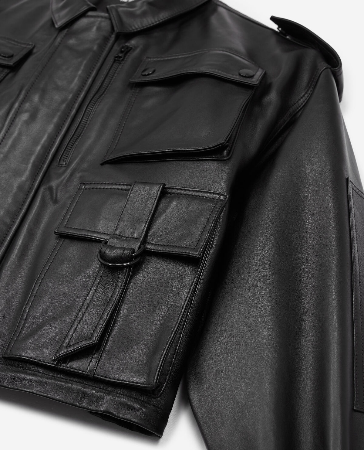 Leather sales jacket light
