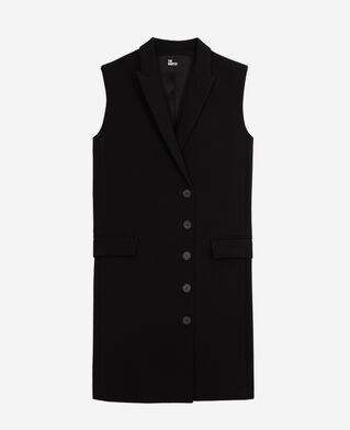 The Kooples MUJER BLACK vestido corto crepé negro