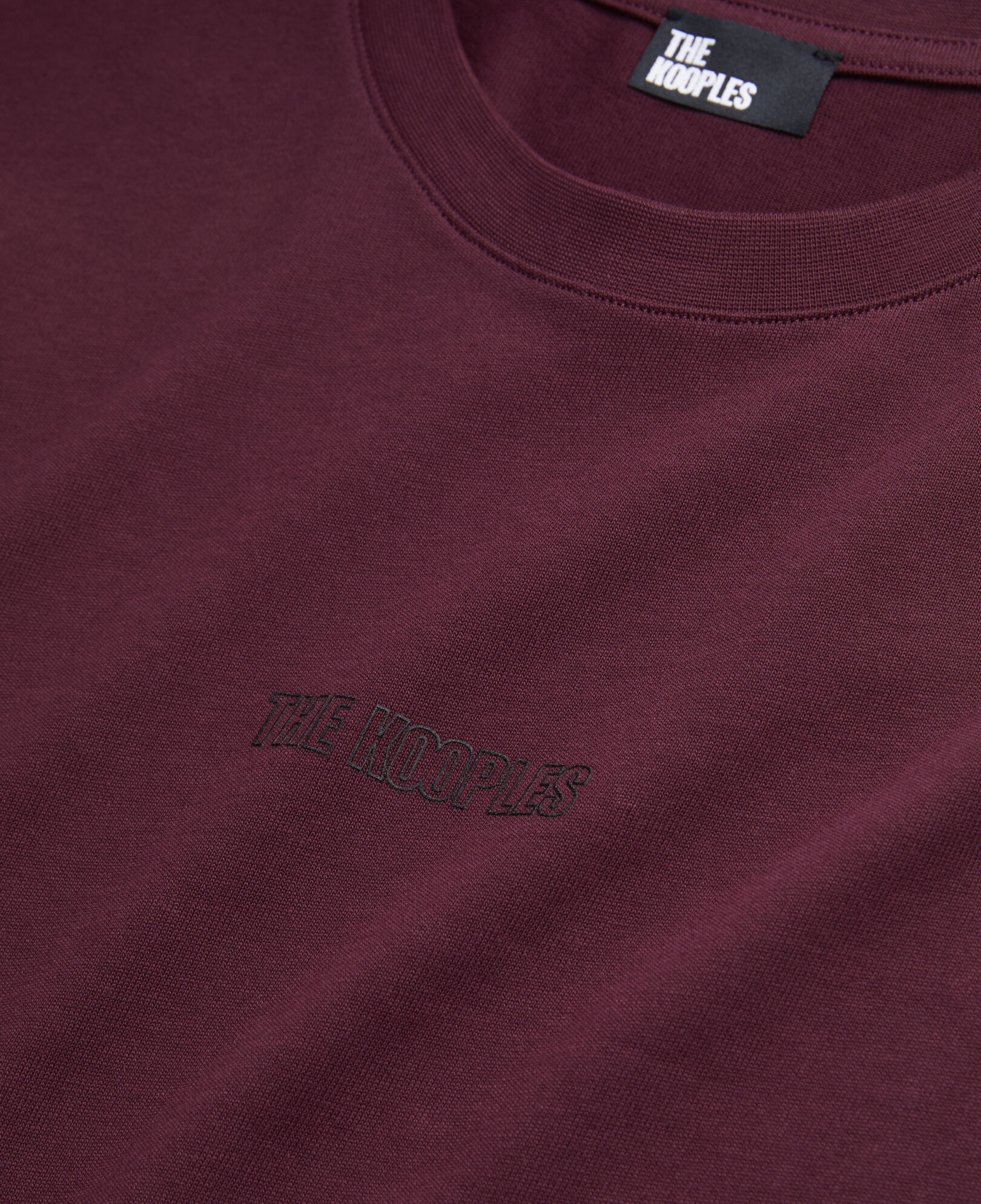 The Kooples HERREN BORDEAUX bordeauxrotes t-shirt herren mit logo