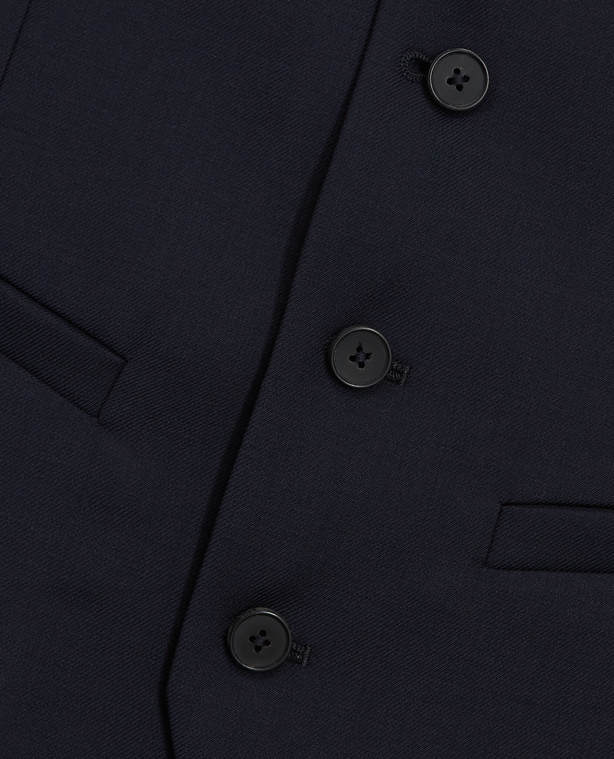 Navy blue wool suit vest tailored cut, DARK NAVY, hi-res image number null