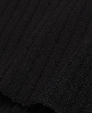 The Kooples DAMEN BLACK schwarzer pullover mit gerippten details