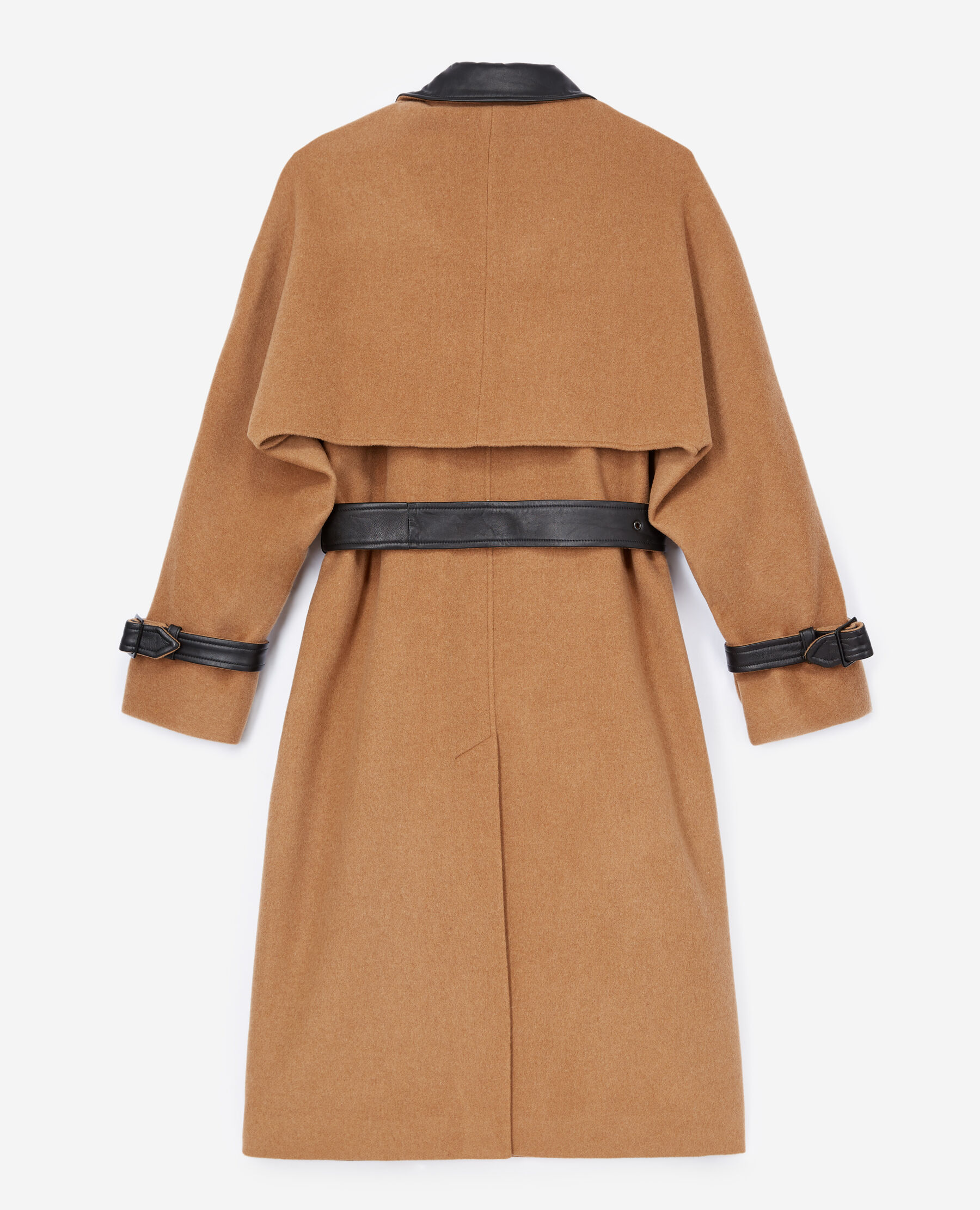 Trench style beige wool coat The Kooples