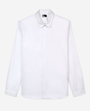 The Kooples HOMME WHITE chemise en smart twill blanche