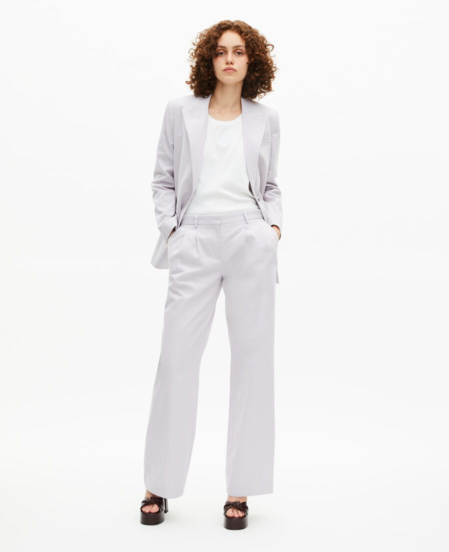The Kooples FEMME LIGHT PURPLE pantalon de tailleur droit lilas